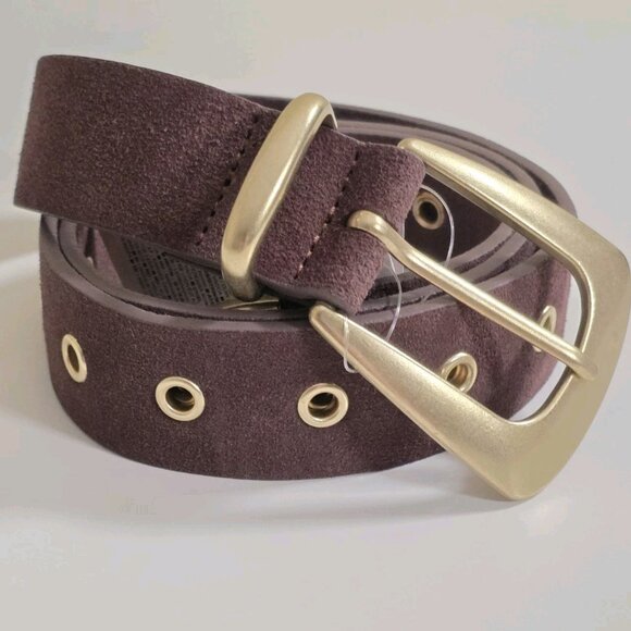 GAP Suede Leather Belt Women S Brown Grommets Preppy Grunge Indie Western Hippie main image 6